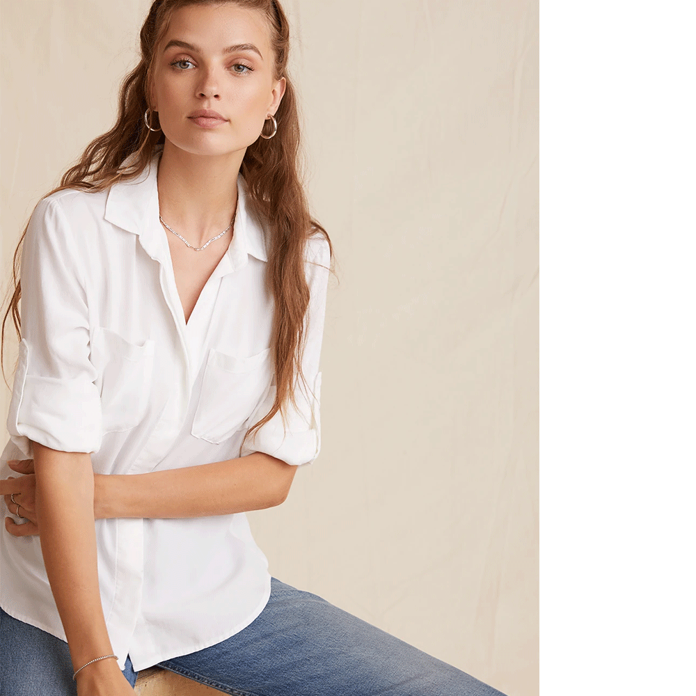 Bella Dahl split back button down shirt JAVELIN