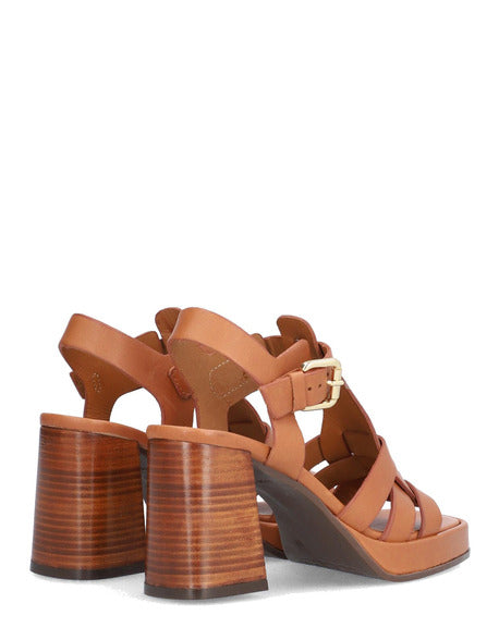 Alpe cut out block heeled sandal - JAVELIN